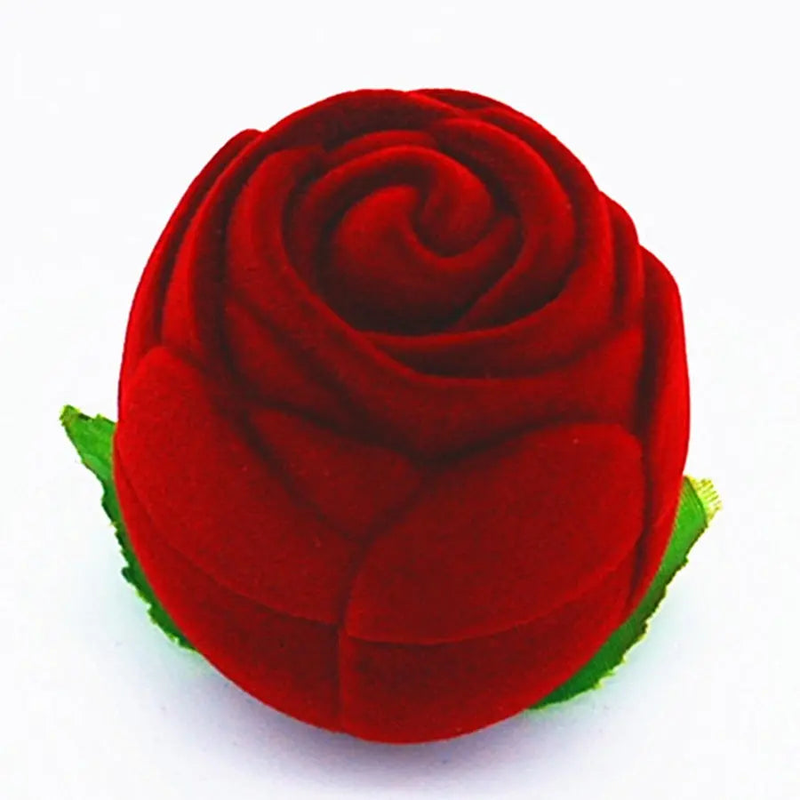 Rose Ring Gift Box – Romantic Red Flower Jewelry Box for Proposal & Anniversary CJ