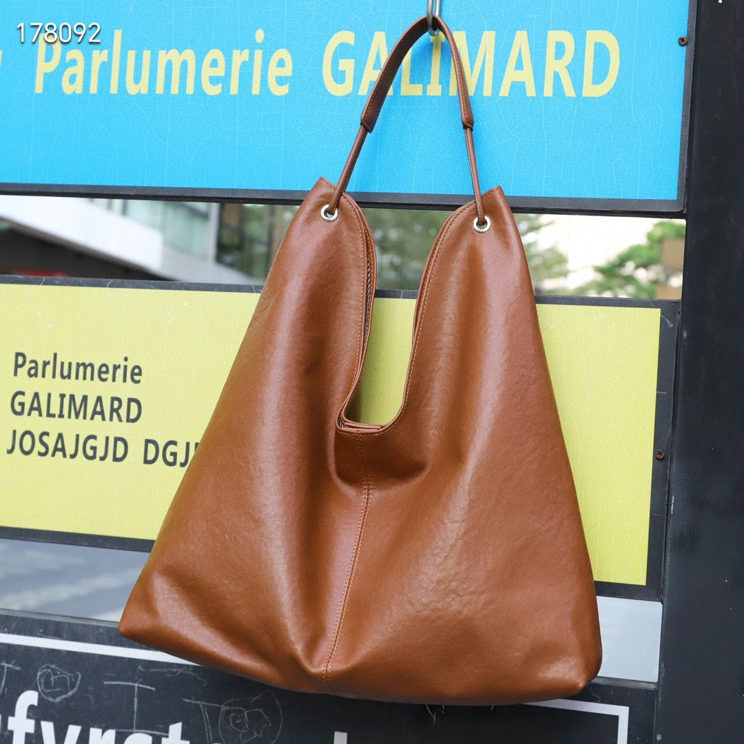 Genuine Leather Shoulder Bag - Large Capacity Shoulder Handbag