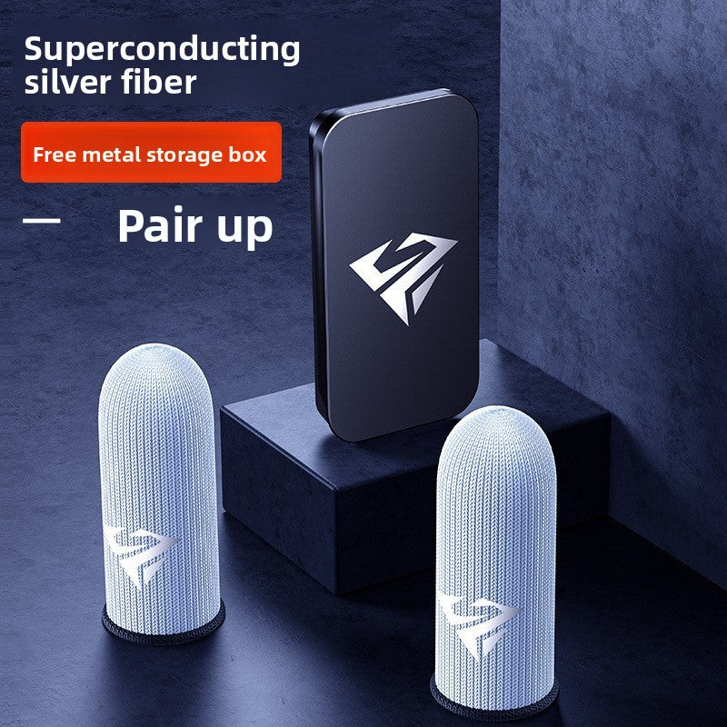 Premium Gaming Finger Sleeves | Silver Fiber Mobile Gaming Finger Sleeves - EverCharm Gifts