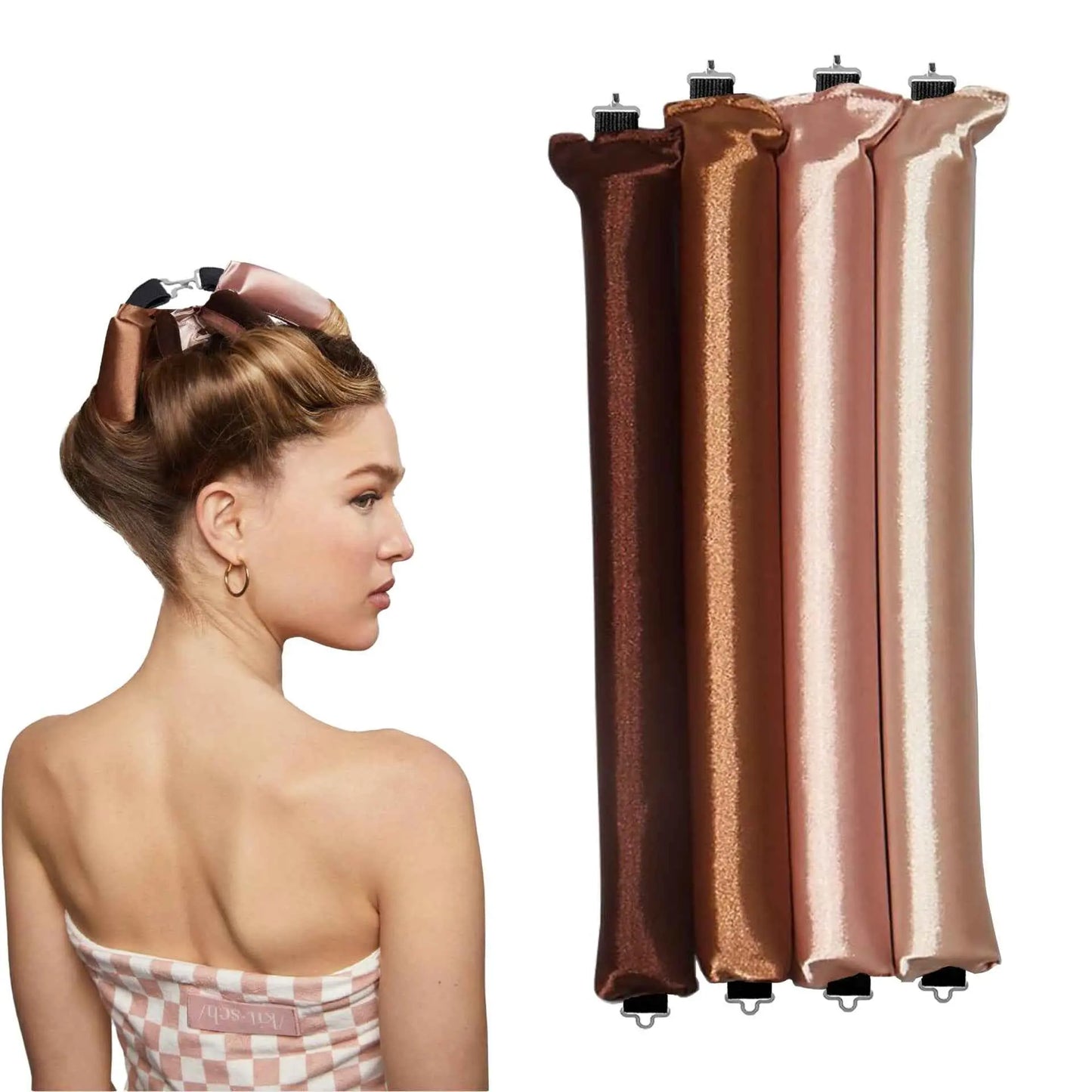 Heatless Hair Curling Set - Overnight Soft Curling Rods for Natural Waves