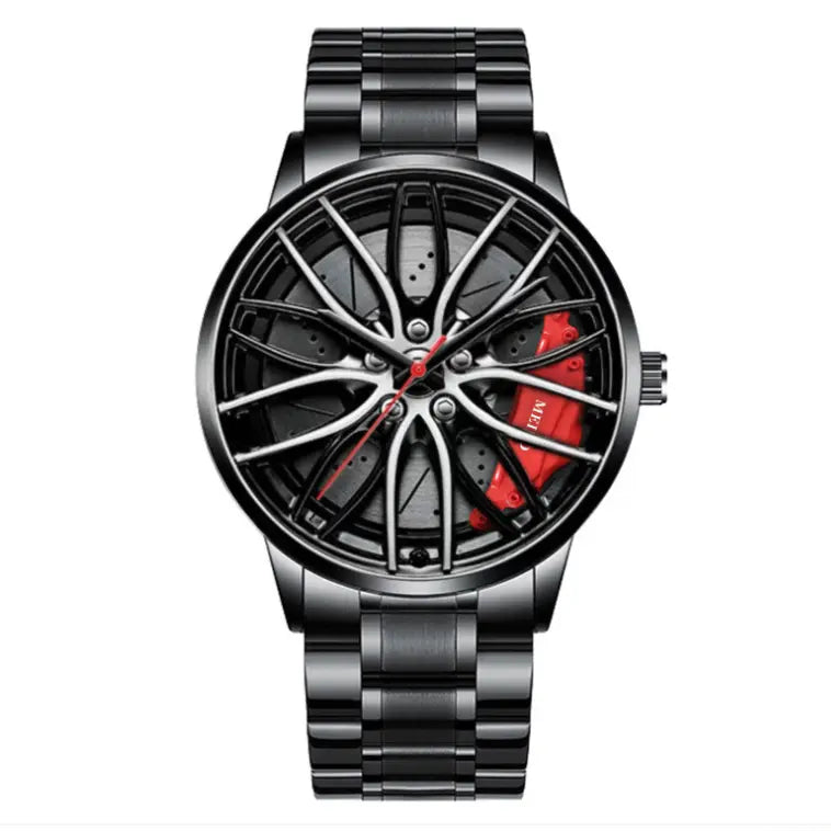 Mens Quartz Watch Slim Analog Wristwatch with Leather or Stainless Steel Strap