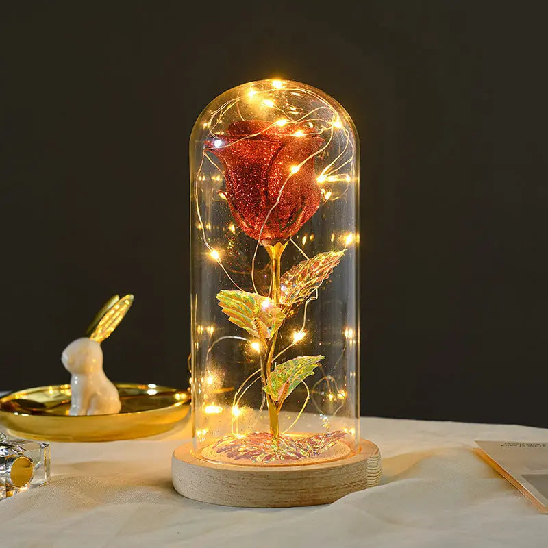Eternal Rose LED Glass Dome – Romantic Forever Flower Gift for Girlfriend, Wife & Mother’s Day CJ