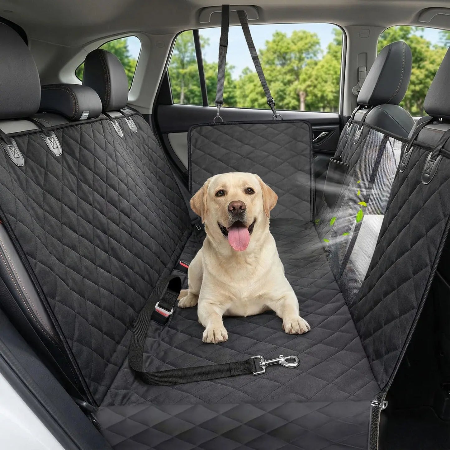 Dog Car Seat Cover – Waterproof Pet Car Mat with Sponge Padding | Non-Slip Backseat Protector for Dogs CJ