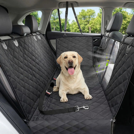 Dog Car Seat Cover – Waterproof Pet Car Mat with Sponge Padding | Non-Slip Backseat Protector for Dogs CJ