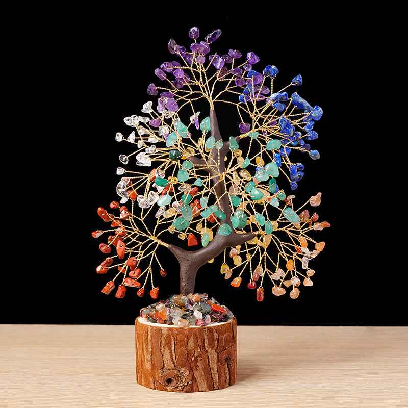 Natural Crystal Tree of Life - Healing Gemstone Decoration for Home & Gifts