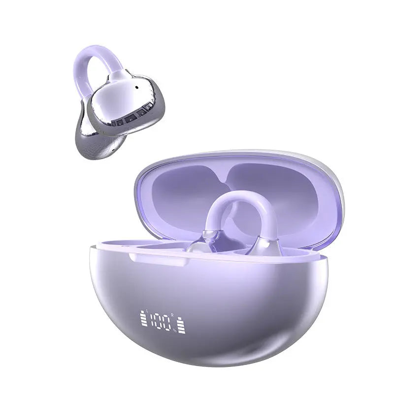 Bluetooth 5.4 Wireless Earbuds Ear Clip Headphones with Dual Device Connection TED
