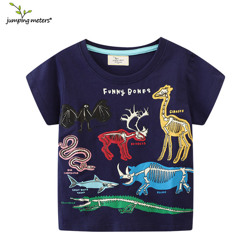 Kids Glow in the Dark T-Shirt | Summer Cartoon Cotton Short Sleeve Tee for Children - EverCharm Gifts