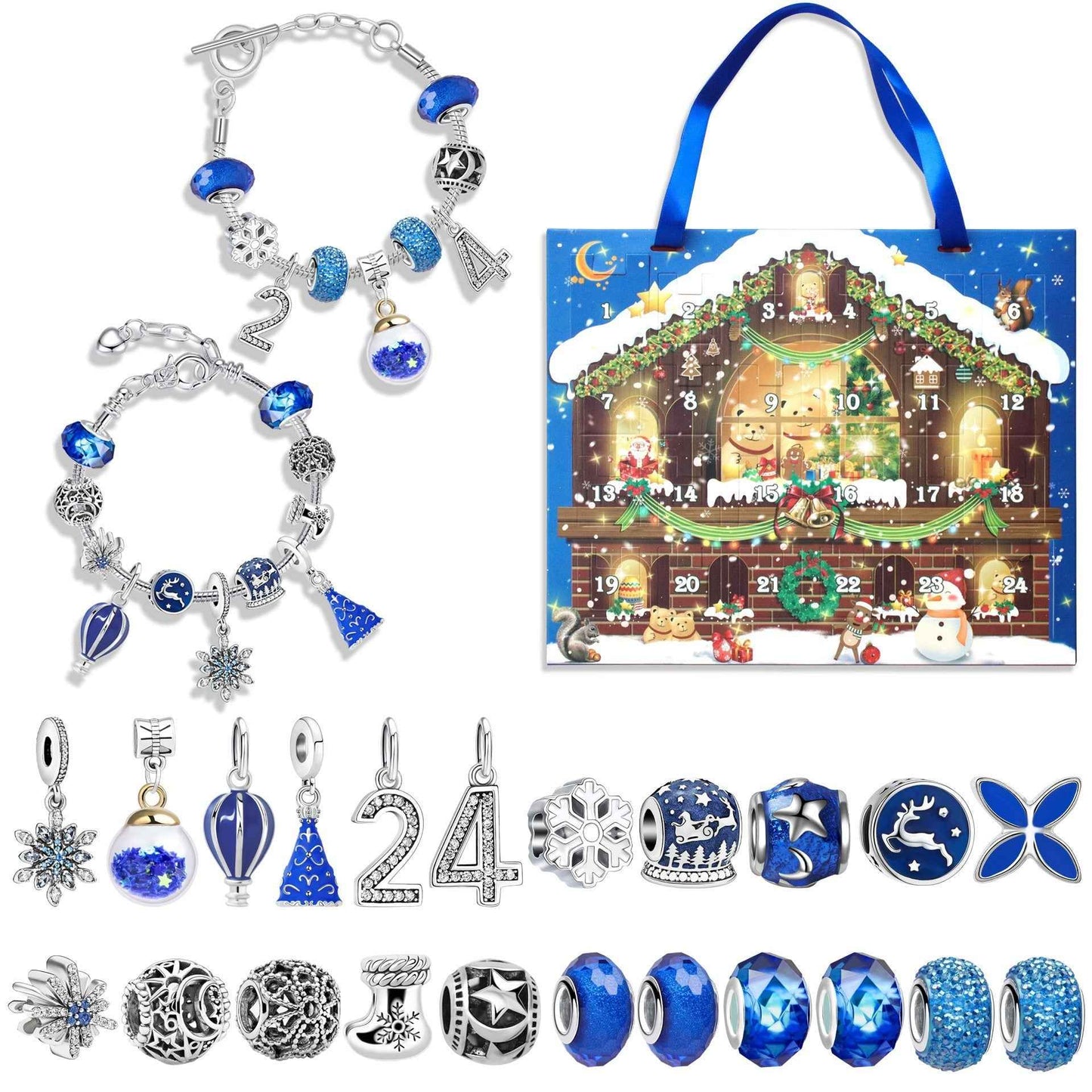 Christmas Bracelet Advent Calendar – DIY Mystery Blind Box Jewelry Set for Kids