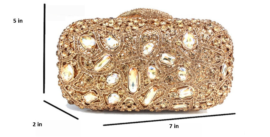Women Crystal Evening Clutch Purse | Luxury Wedding & Gala Dinner Handbag