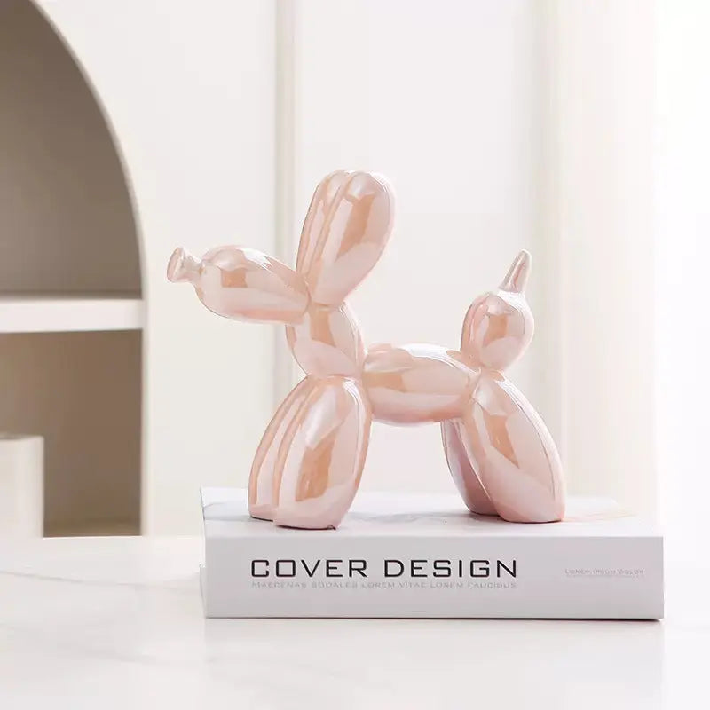Balloon Dog Ceramic Decor – Modern Minimalist Jewelry Tray & Home Accent EPR