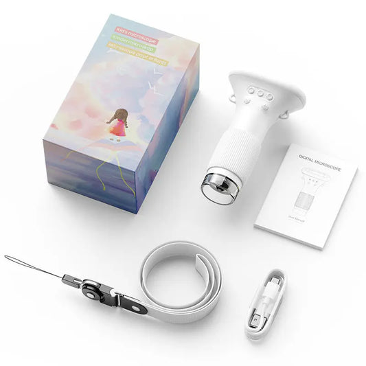 Kids Digital Microscope Portable HD Educational Science Toy | Handheld Zoom Microscope for Learning TED