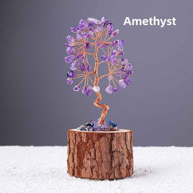 Natural Crystal Tree of Life - Healing Gemstone Decoration for Home & Gifts