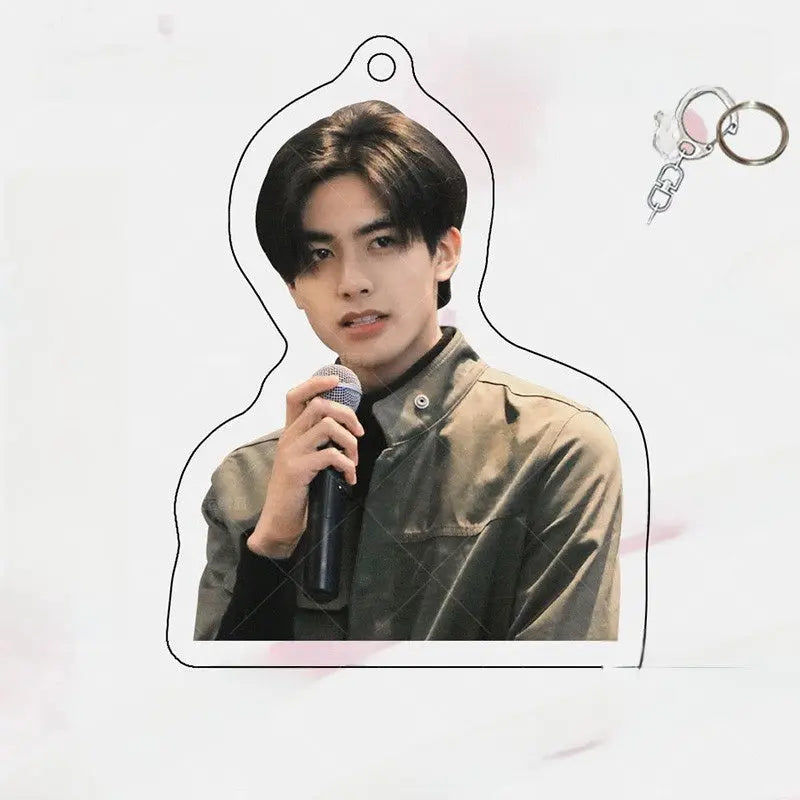 Song Weilong Acrylic Keychain Double-Sided Celebrity Charm | Fan Merch Bag Pendant with Gift Box TED