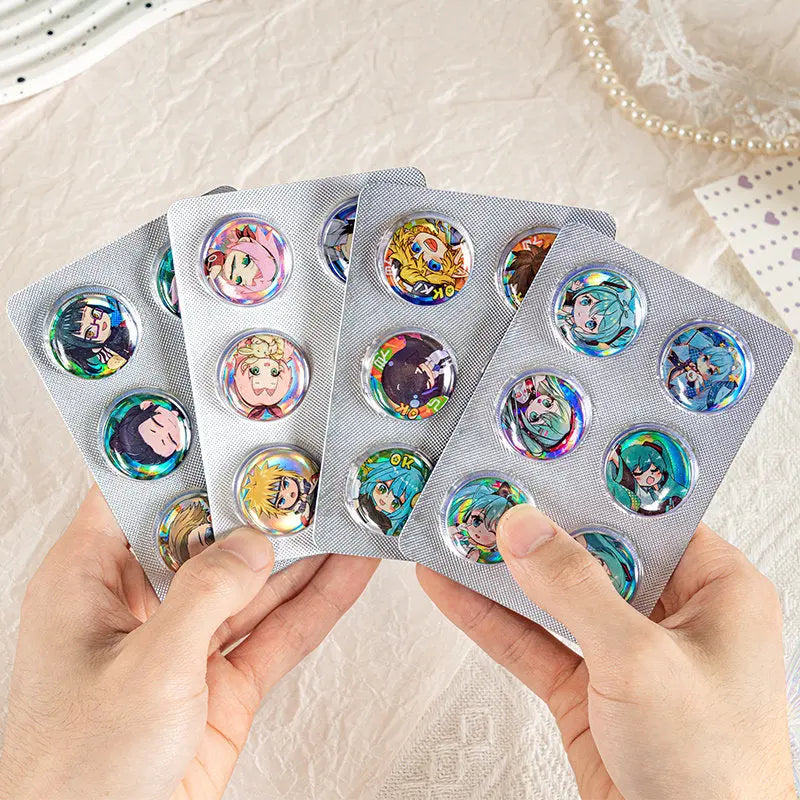 Celebrity Badge Blind Box Capsules Mini Collectible Pins Surprise Set (25mm) TED