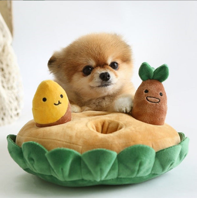 Plucking Groundnut Sweet Potato Set Of Plush Pet Toys Set - EverCharm Gifts
