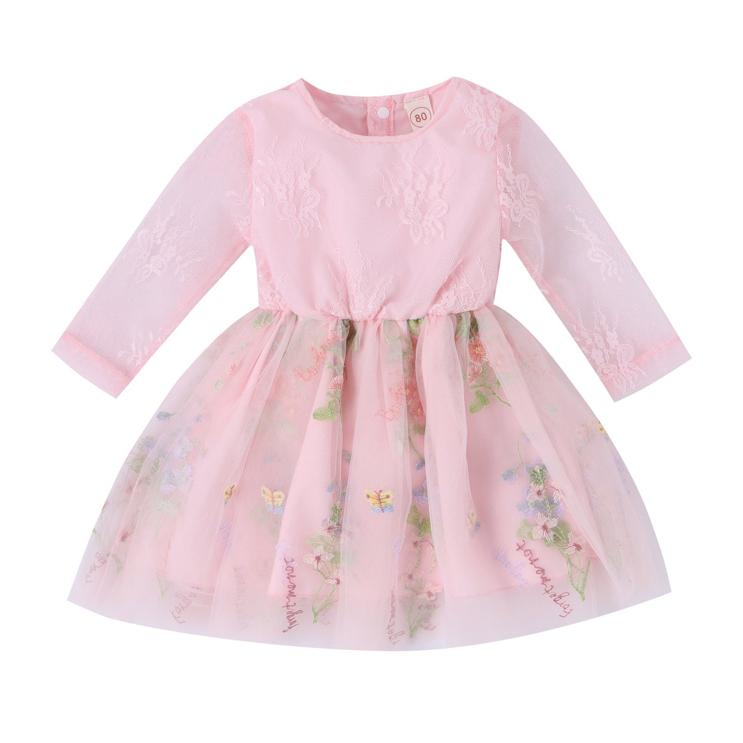 Girls Embroidered Floral Princess Dress | Girls Floral Party Dress - EverCharm Gifts