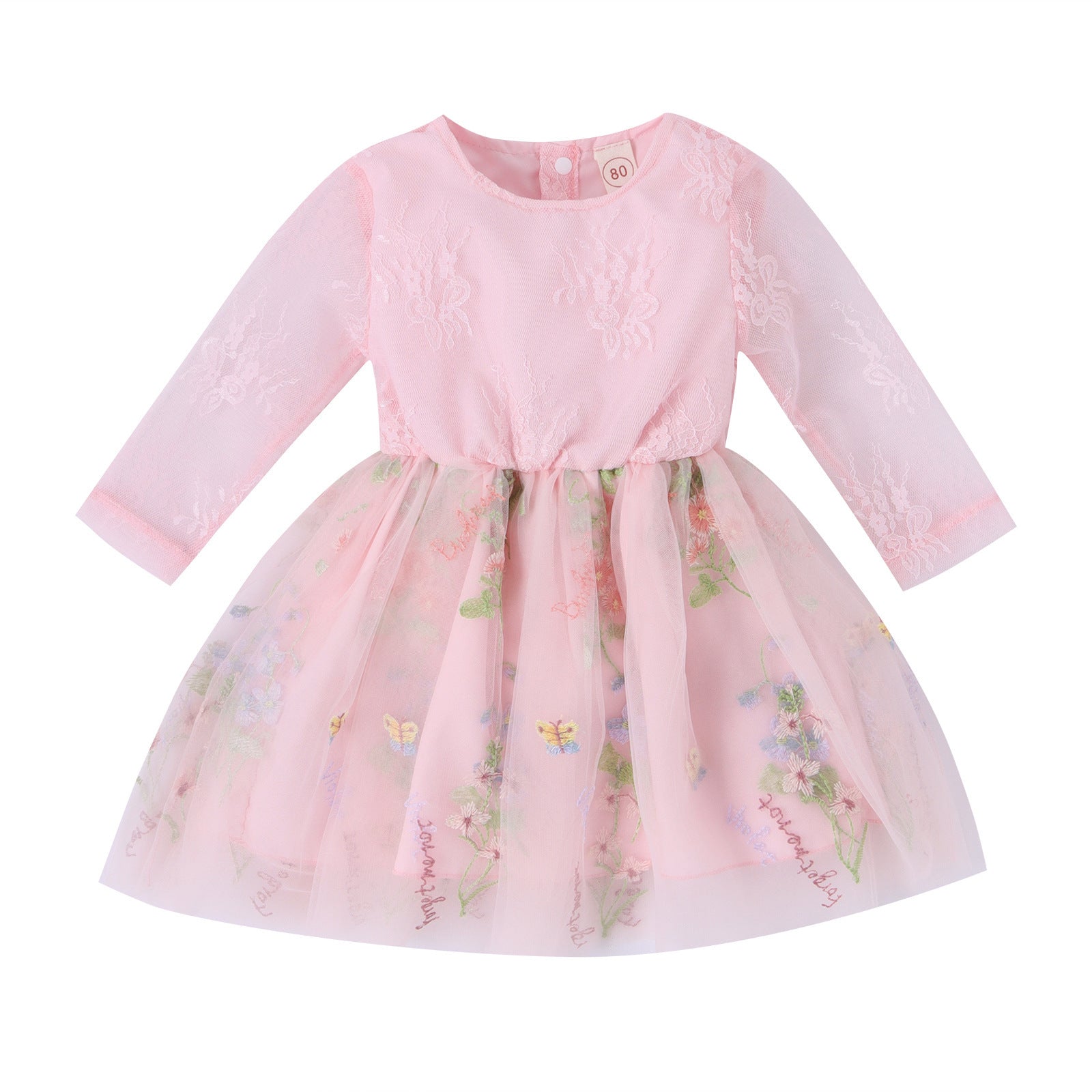 Girls Embroidered Floral Princess Dress | Girls Floral Party Dress - EverCharm Gifts