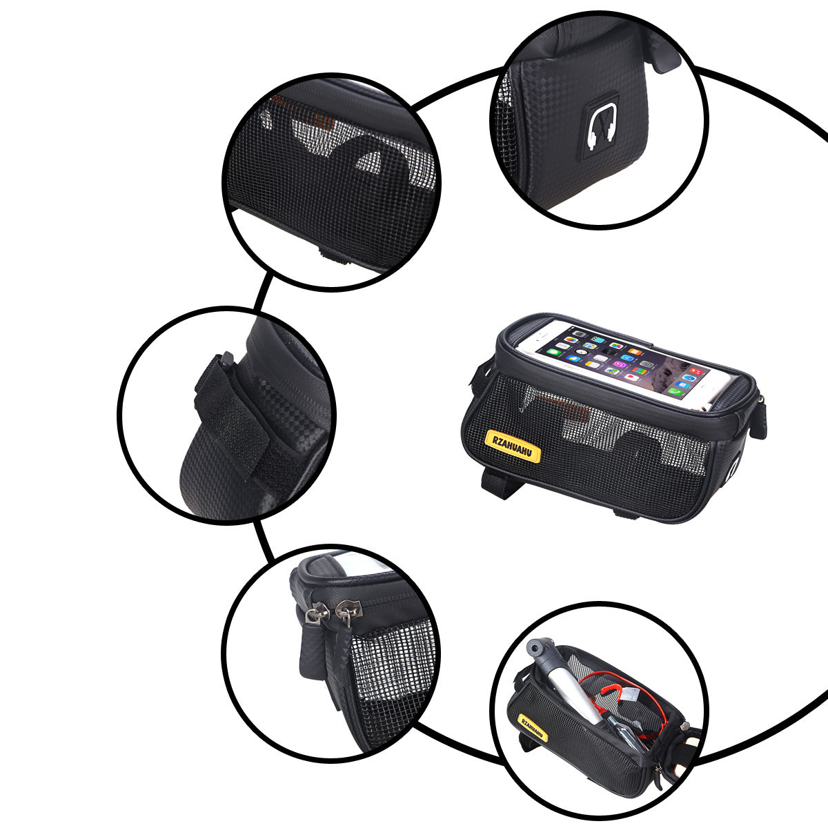 Bicycle Front Tube Phone & Audio Bag | Mountain Bike Navigation Pouch - EverCharm Gifts