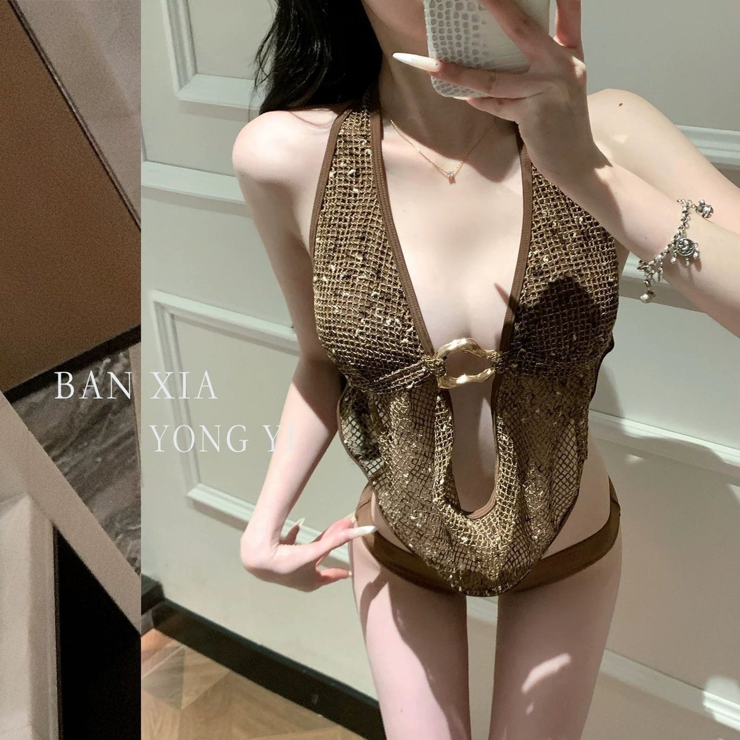 Sexy Women's Three Piece Bikini Set | Hollow-Out Beach Vacation Swimwear - EverCharm Gifts