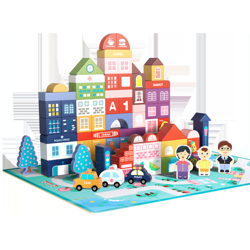 Montessori Building Blocks Set for Kids | 100-200 Piece Creative Learning Toy - EverCharm Gifts