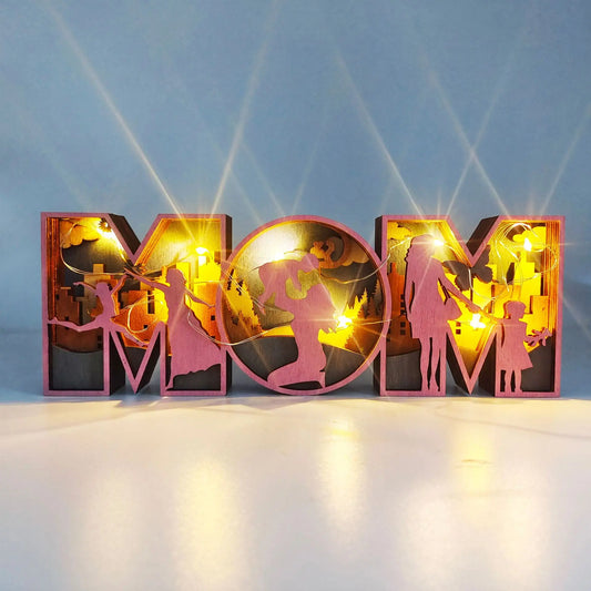 Father’s Day Wooden Craft Decor – Engraved Family Plaque | Handmade Boxwood Home Decoration Gift for Dad CJ