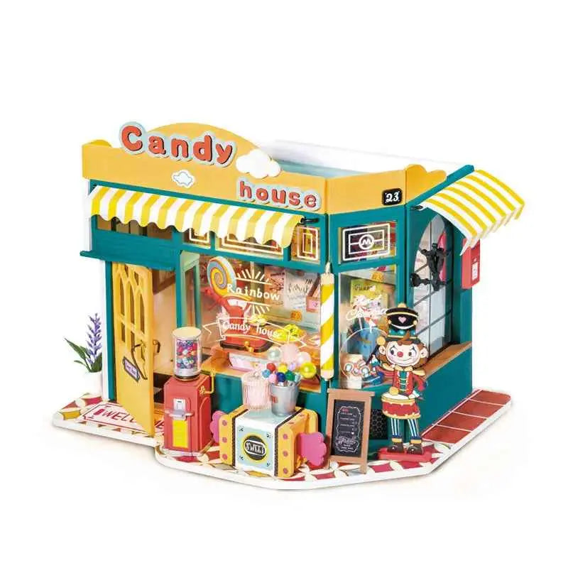 Robotime DIY Doll House With Furniture Wooden Kits Assemble Toy