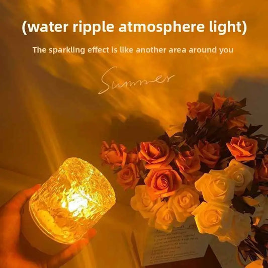 Water Ripple LED Lamp 16 Color Ambient Night Light with Remote & Dimming