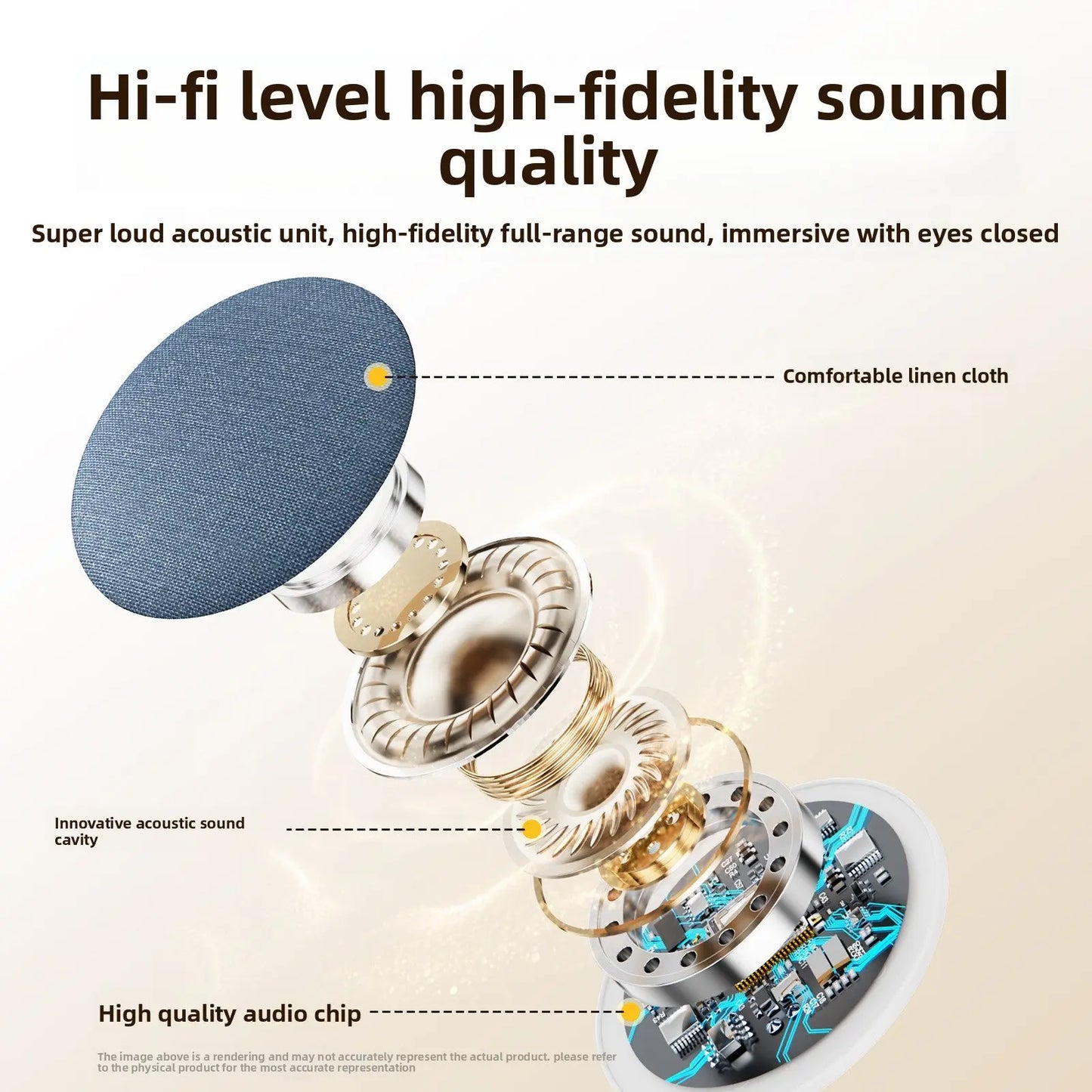 Ultra-Thin Sleep Sound Machine Bluetooth White Noise Speaker for Under Pillow TED
