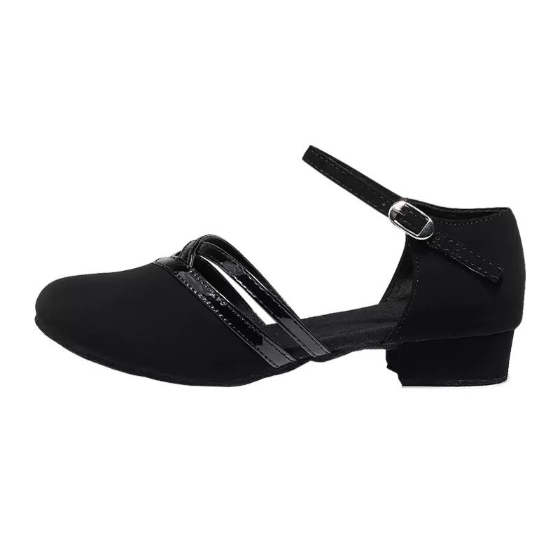 Womens Black Platform Dance Shoes - Comfortable Low Heel Round Toe Dress Shoes | Professional Ballroom & Casual Performance Footwear TED