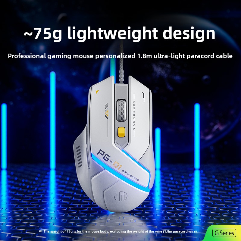 Inphic PG1 RGB Gaming Mouse | 12800 DPI Ergonomic Gaming Mouse - EverCharm Gifts