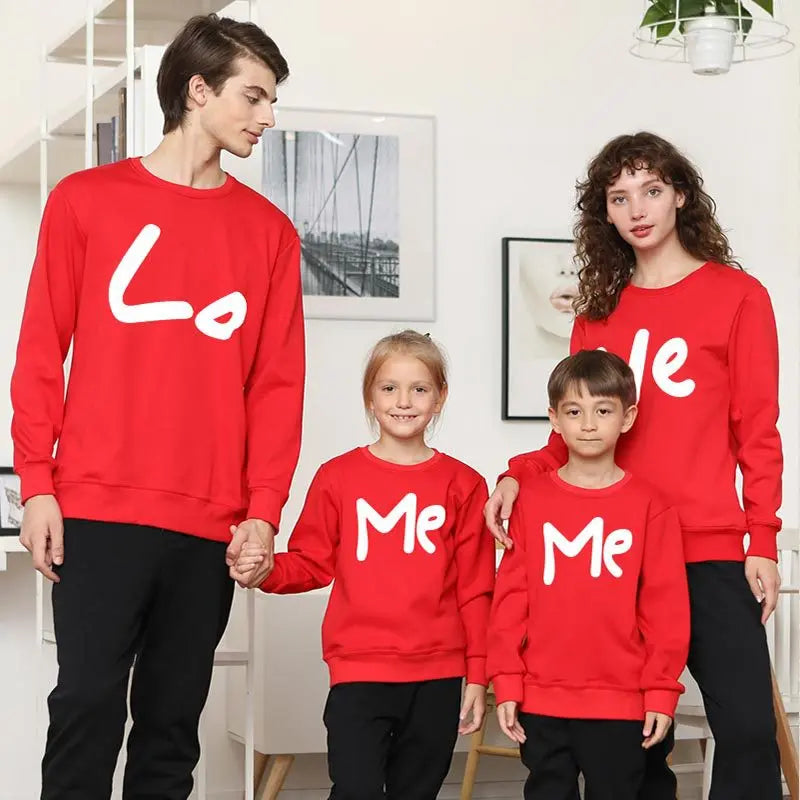 Matching Family Hoodies – Mom Dad Kids Sweatshirts | Casual Cotton Parent-Child Outfits CJ