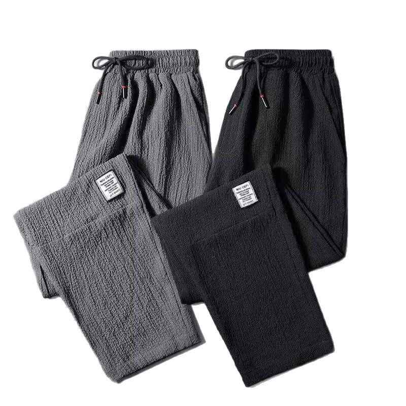 Ice Silk Wide Leg Pants - Lightweight Breathable Casual Straight Pants for Men