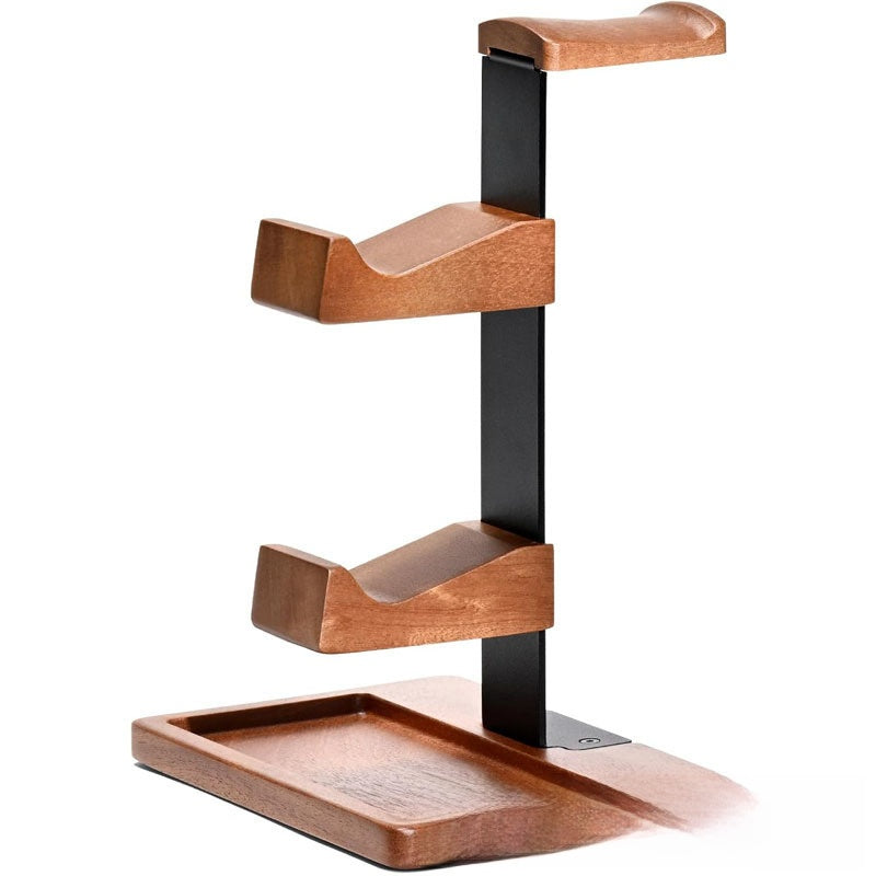 Wooden Gaming Headphone Stand | Multi-Tier Wood Headset & Controller Organizer - EverCharm Gifts