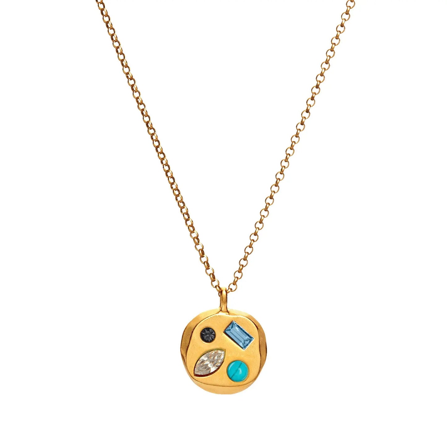 Birthstone Mom Necklace – Colorful Zircon Pendant Titanium Steel Gift for Mother CJ