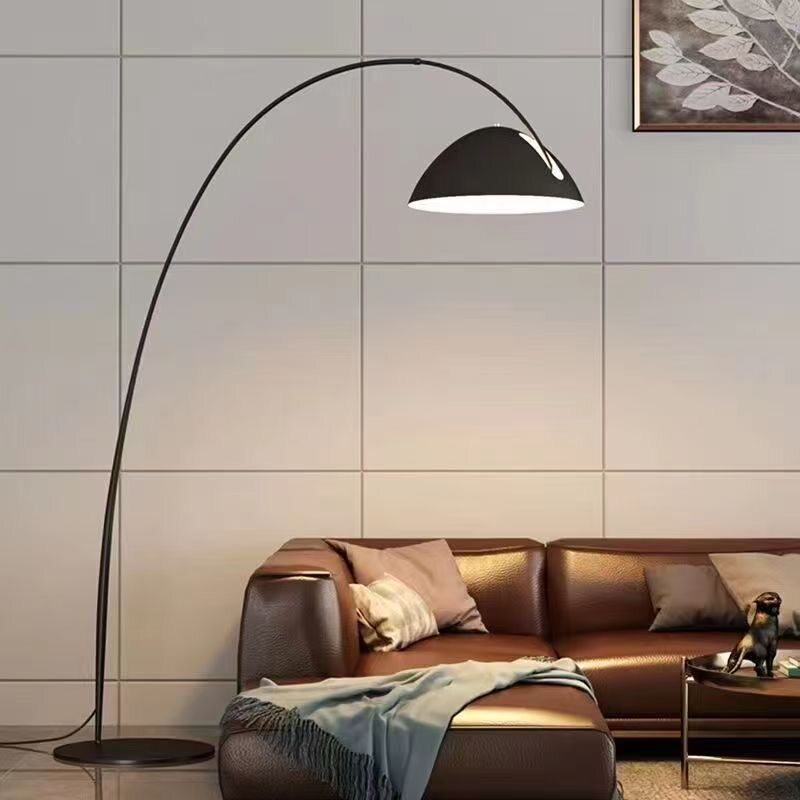 Modern Curved LED Floor Lamp with Marble Base - Dimmable Arc Floor Lamp | Free Shipping