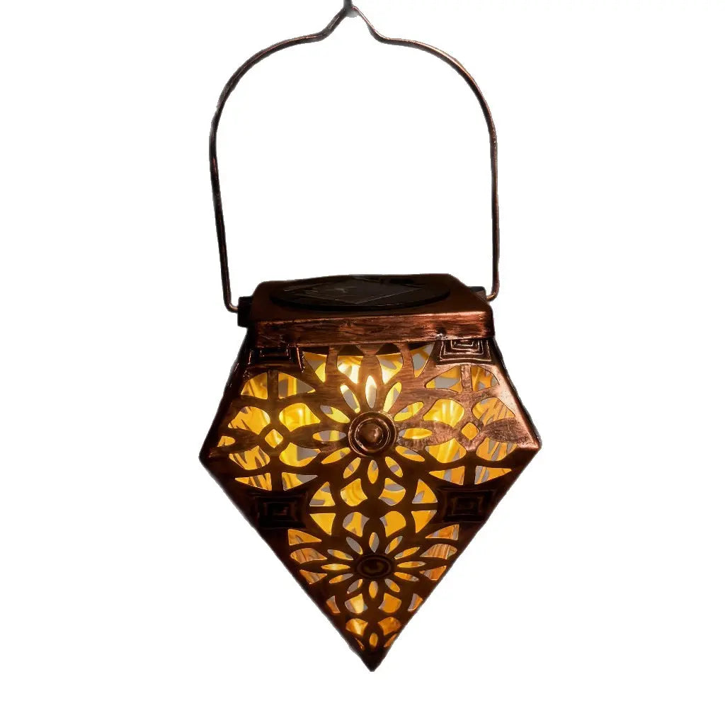 Solar Hollow Lantern Light - 3D Pattern Outdoor LED Lamp | Waterproof Garden & Patio Decorative Lighting TED