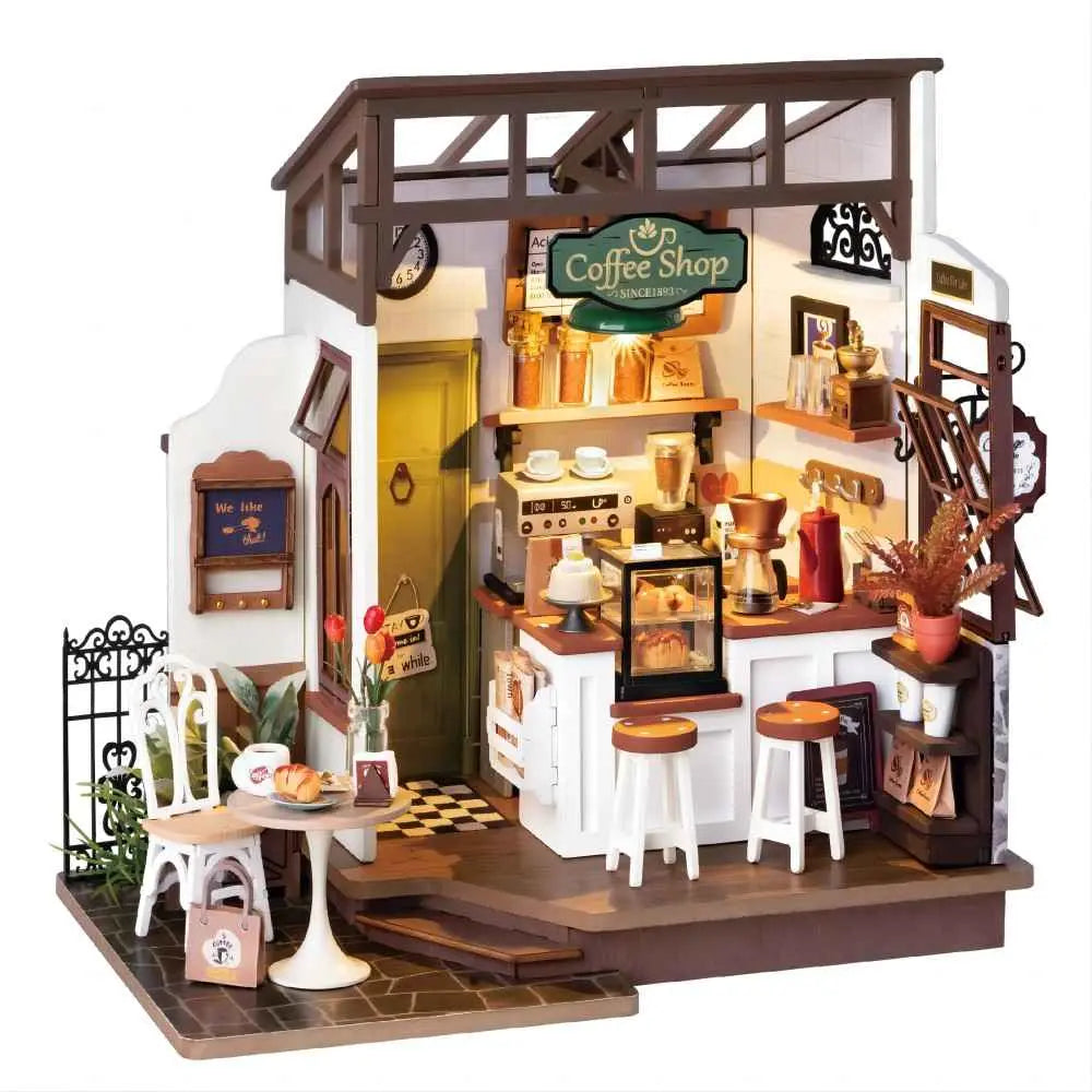 Robotime DIY Doll House With Furniture Wooden Kits Assemble Toy