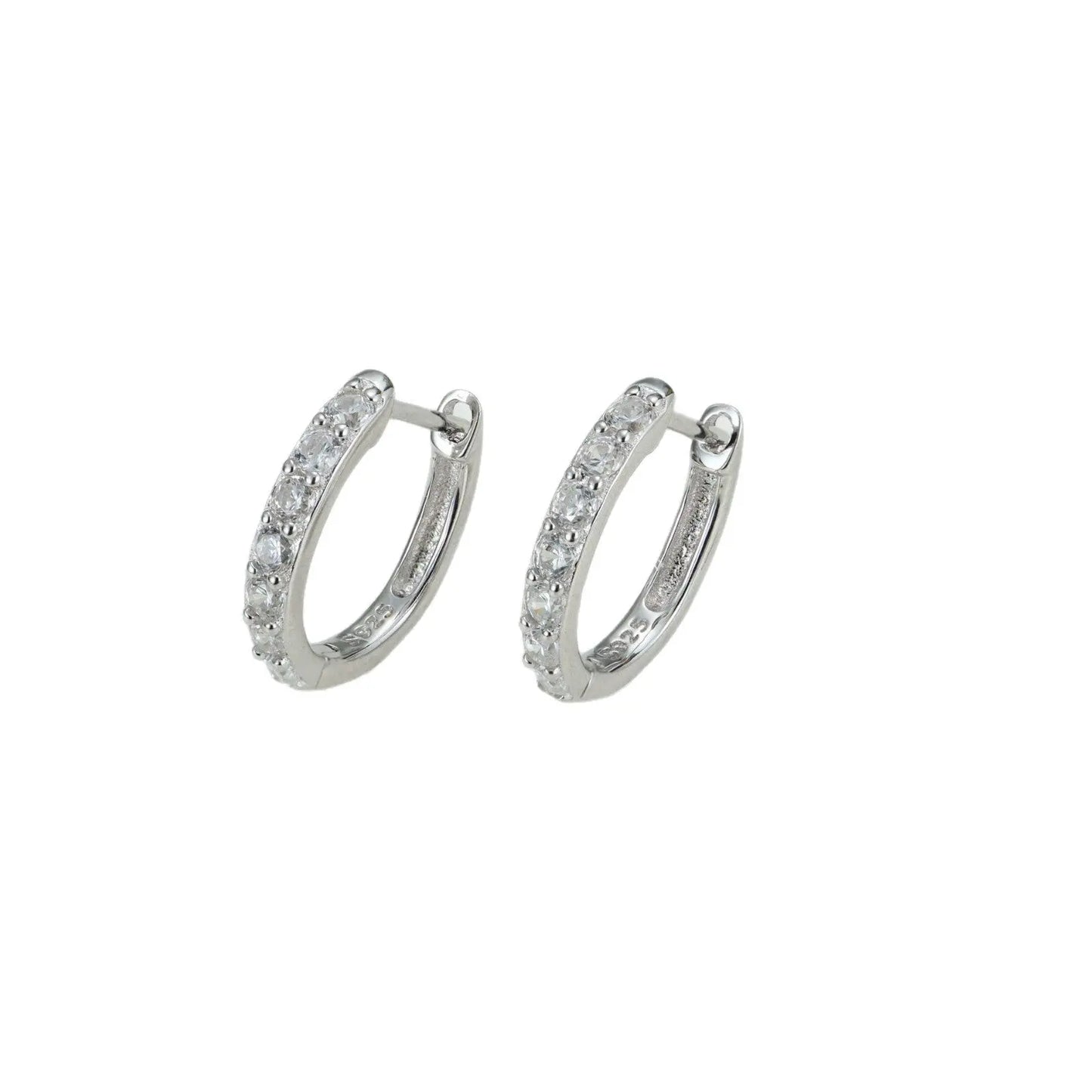 925 Sterling Silver U-Shaped Earrings - Minimalist Geometric Stud Earrings | Elegant White Gold Jewelry for Women TED