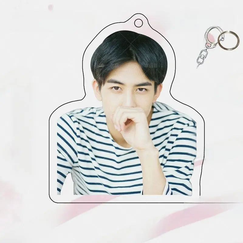 Song Weilong Acrylic Keychain Double-Sided Celebrity Charm | Fan Merch Bag Pendant with Gift Box TED
