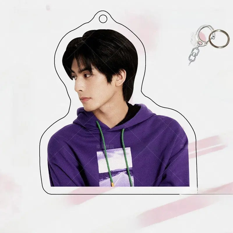 Song Weilong Acrylic Keychain Double-Sided Celebrity Charm | Fan Merch Bag Pendant with Gift Box TED