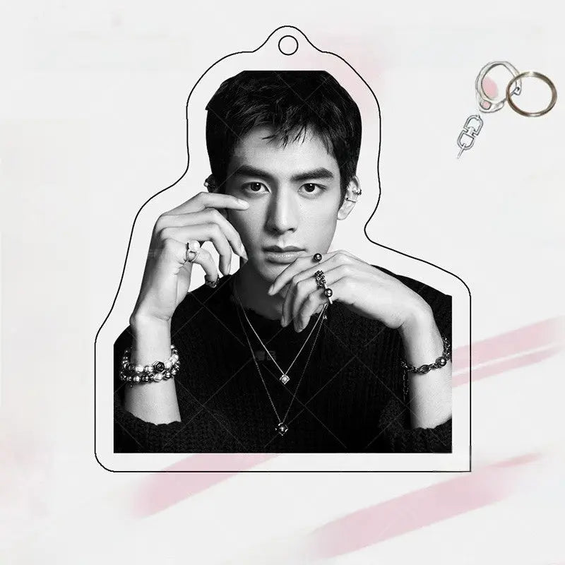 Song Weilong Acrylic Keychain Double-Sided Celebrity Charm | Fan Merch Bag Pendant with Gift Box TED