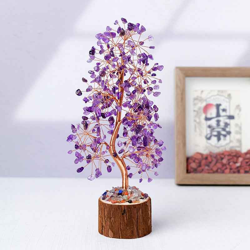 Natural Crystal Tree of Life - Healing Gemstone Decoration for Home & Gifts