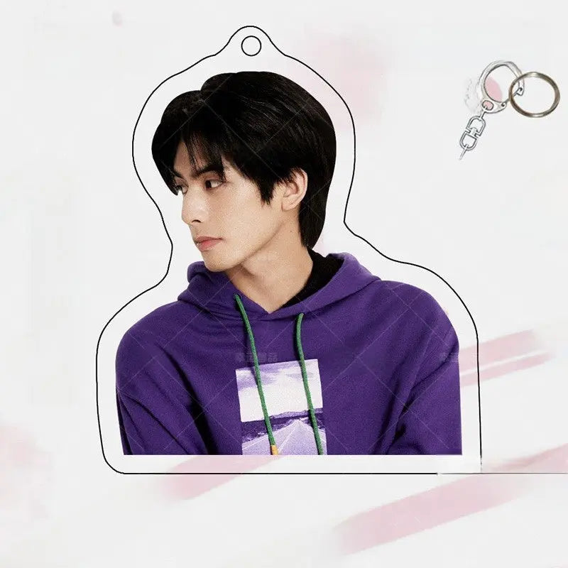 Song Weilong Acrylic Keychain Double-Sided Celebrity Charm | Fan Merch Bag Pendant with Gift Box TED