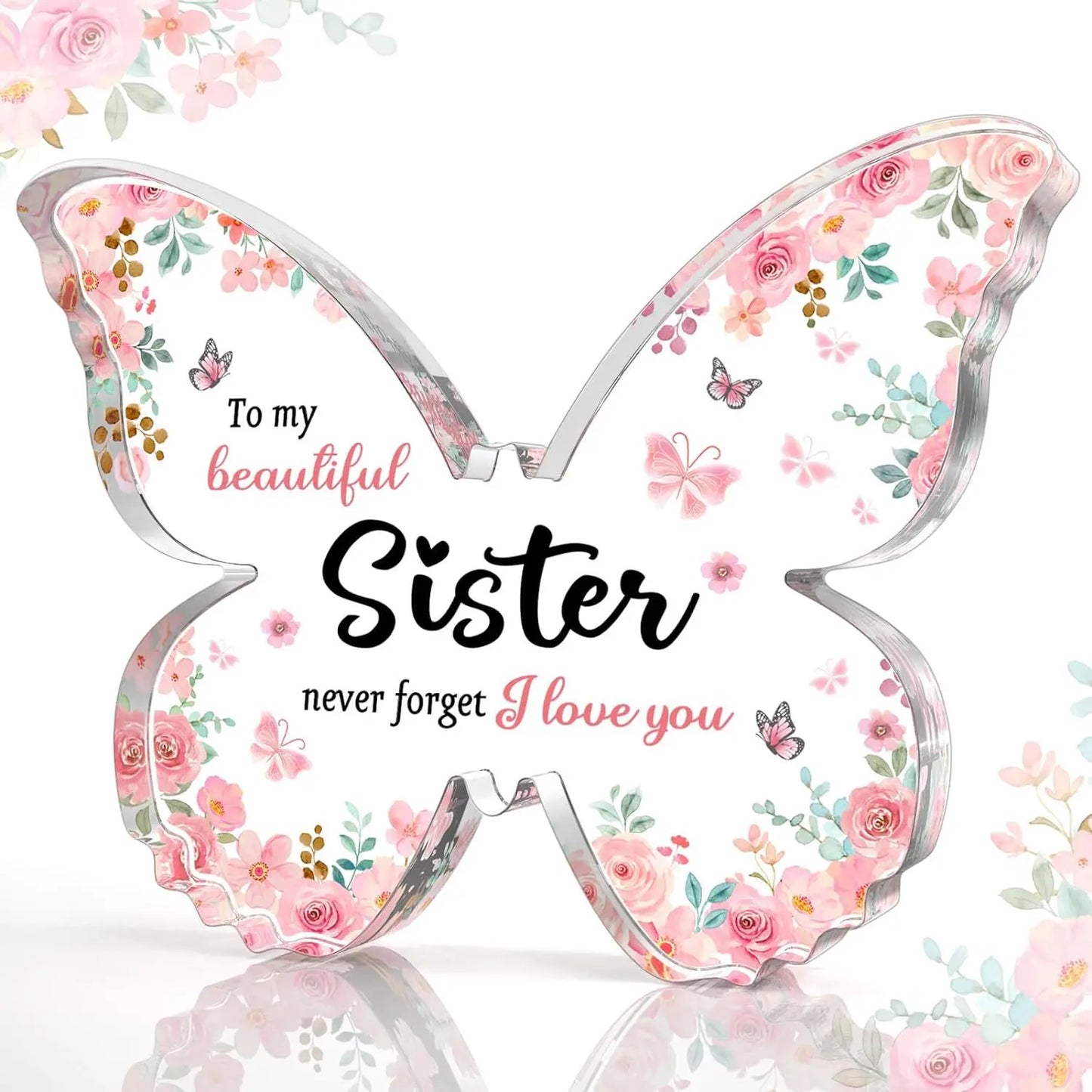 Butterfly Gift for Mom – Inspirational Acrylic Decor Mother’s Day Keepsake CJ