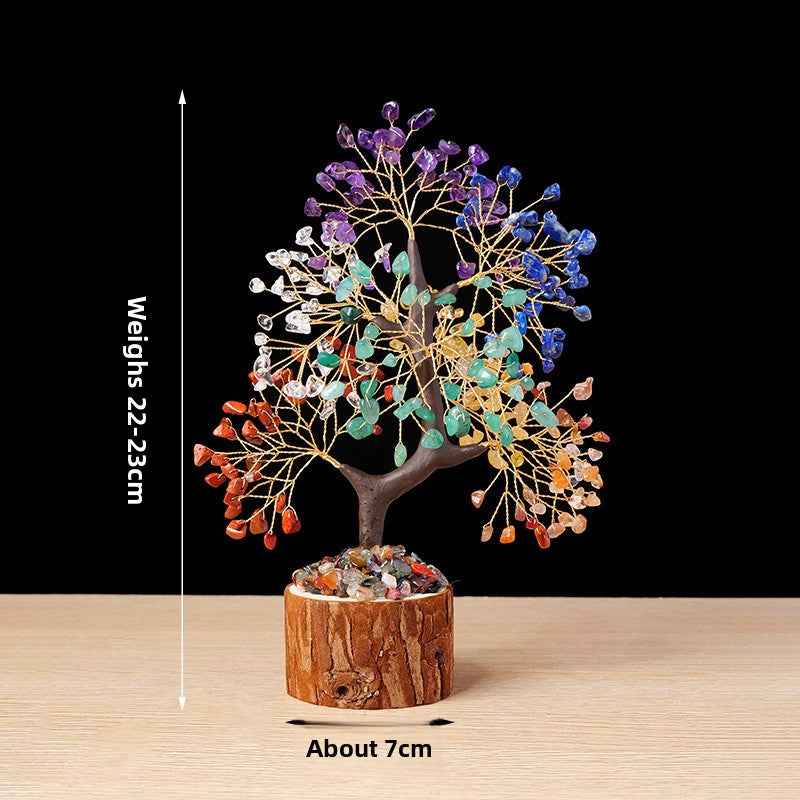 Natural Crystal Tree of Life - Healing Gemstone Decoration for Home & Gifts