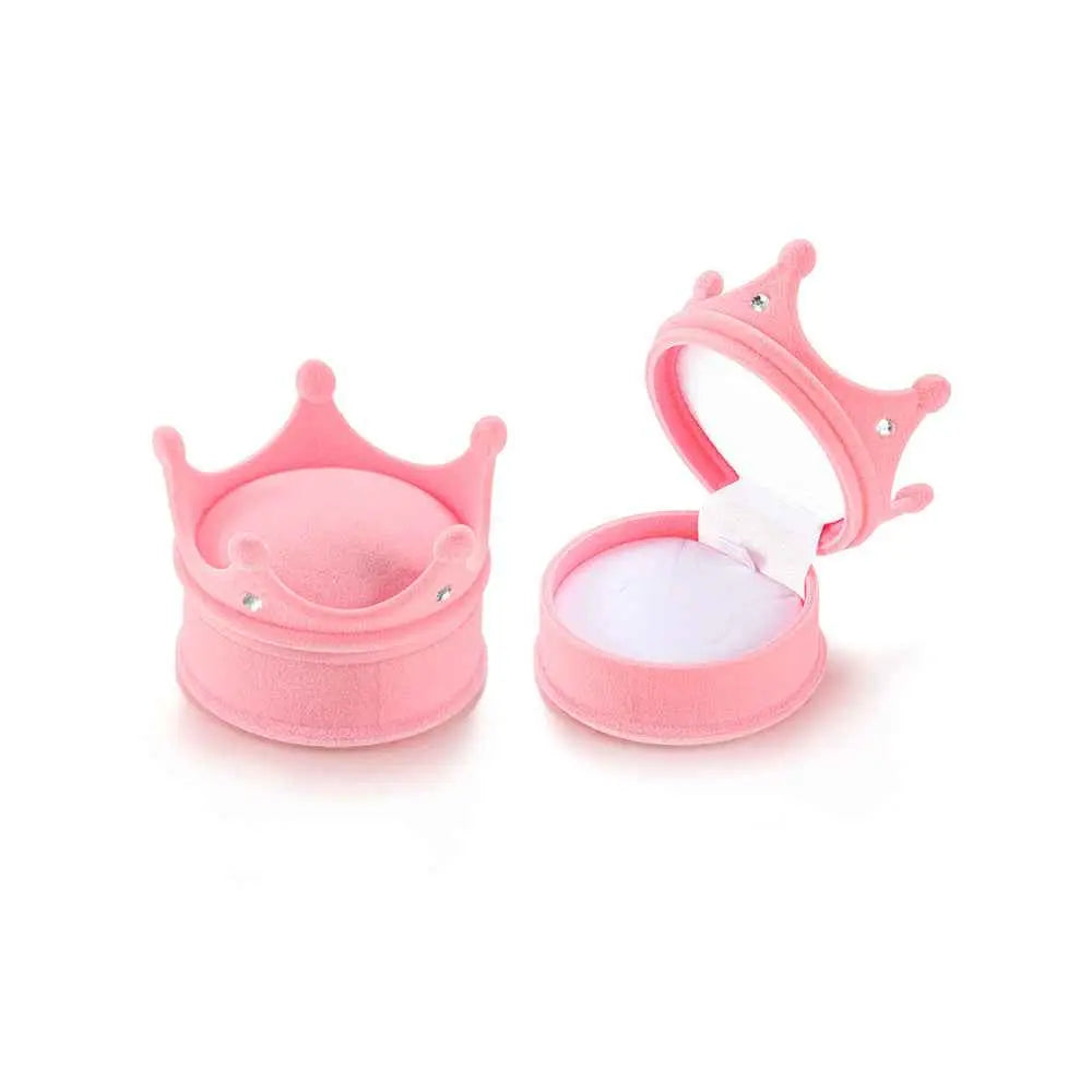 Cute Cartoon Jewelry Box- Plush Flip-Top Ring & Necklace Gift Case | Portable Mini Organizer