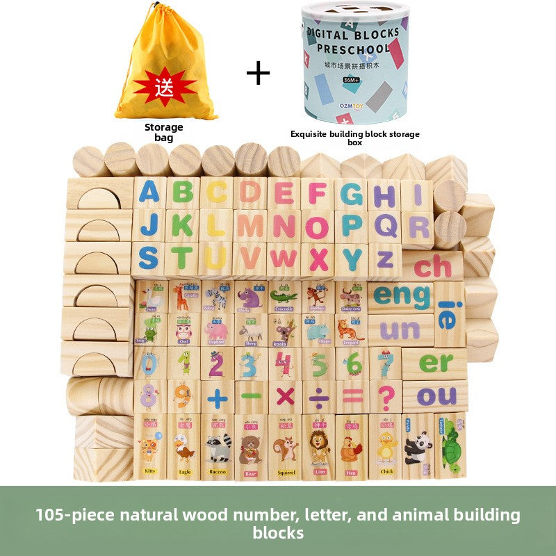 Montessori Building Blocks Set for Kids | 100-200 Piece Creative Learning Toy - EverCharm Gifts