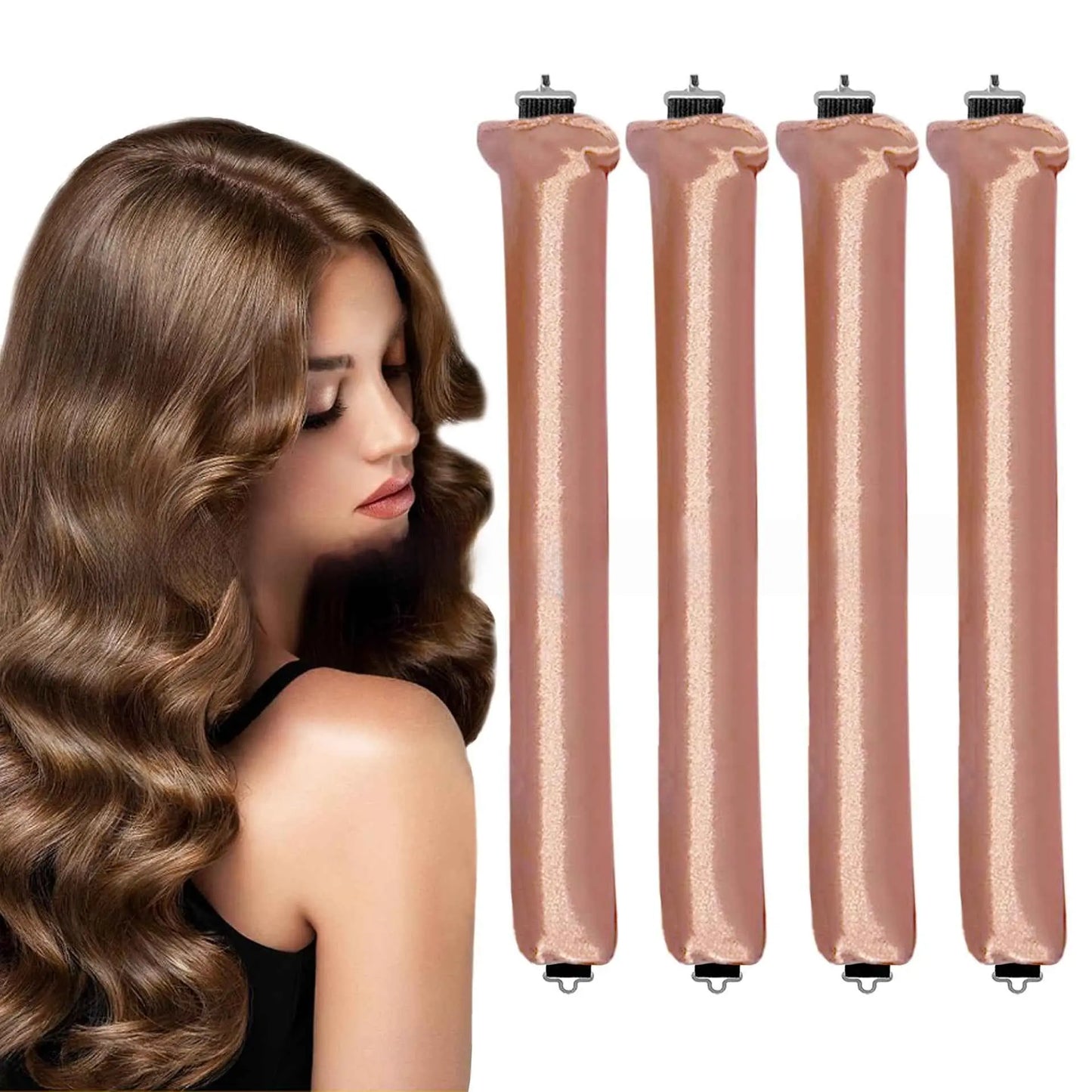 Heatless Hair Curling Set - Overnight Soft Curling Rods for Natural Waves