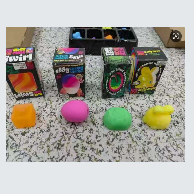 Easter Squishy Blind Box Toy Set - Surprise Golden Egg Sensory Collectibles