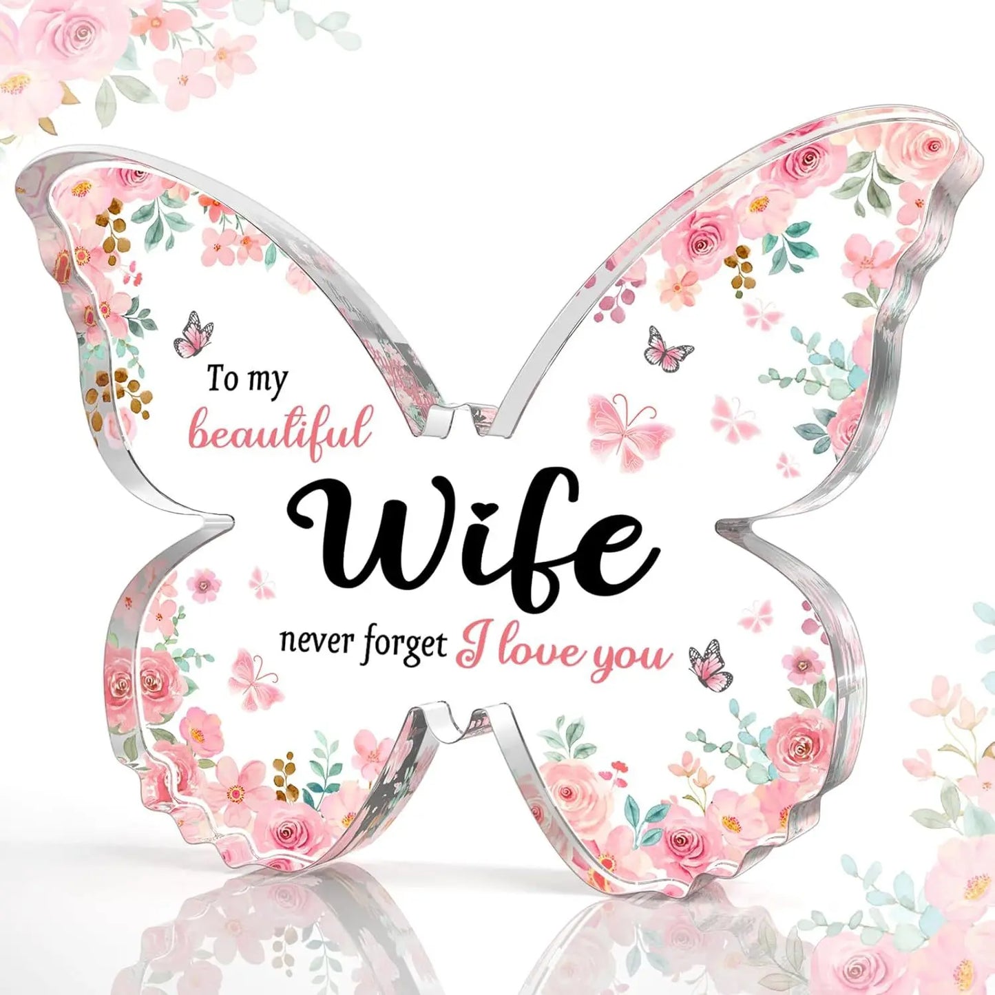 Butterfly Gift for Mom – Inspirational Acrylic Decor Mother’s Day Keepsake CJ